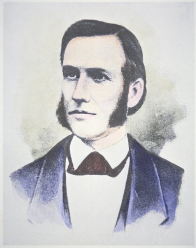 Marcus Whitman (1802-47) (färg litho) (se även 268169) av American School