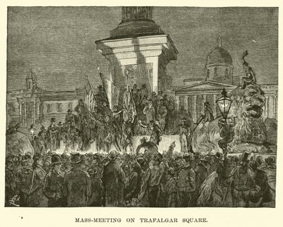 Massmöte på Trafalgar Square av American School
