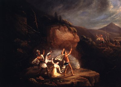 Massaker av Jane McCrea, 1777, tidigt 1800-tal av American School