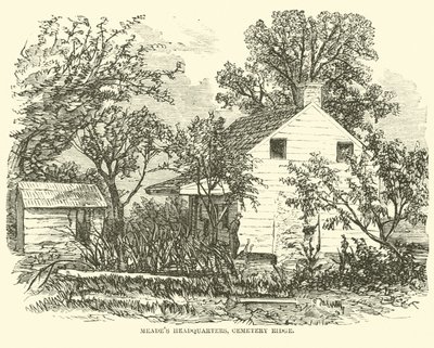 Meades högkvarter, Cemetery Ridge, juli 1863 av American School