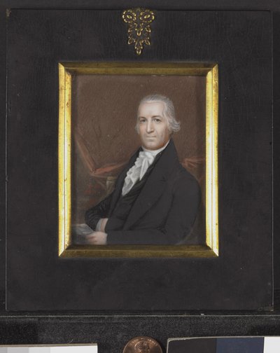 Miniatyrporträtt av Samuel Osgood, ca 1789 (w/c på elfenben) av American School