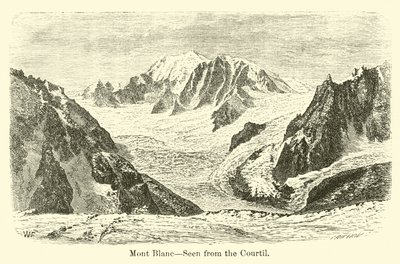 Mont Blanc, sett från Courtil av American School
