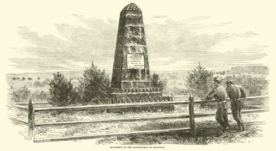 Monument på slagfältet i Groveton, augusti 1862 av American School
