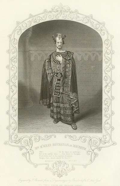 Mr MKean Buchanan som Macbeth, akt III, scen i av American School
