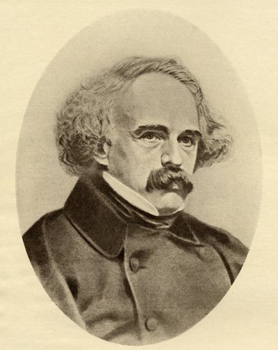 Nathaniel Hawthorne (1804-64) av American School