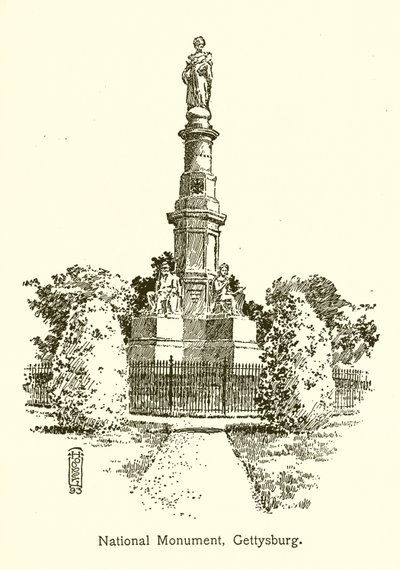 Nationalmonument, Gettysburg av American School