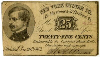 New York Oyster Co., 119 Merrimac & 57 Portland St., 1862 av American School