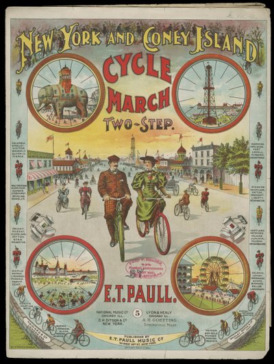 New York och Coney Island Cycle March av American School