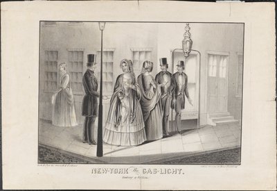 New York av Gas Light, Hooking a Victim, c.1850 av American School