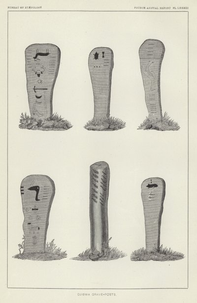 Ojibwa Grave-Posts av American School