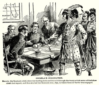 Osceolas indignation (litografi) av American School