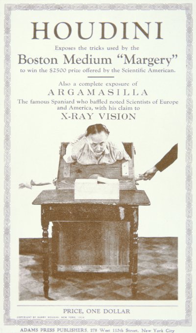 Broschyr som avslöjar tricken som användes av Boston-mediet "Margery", ca 1924 (tryck) av American School