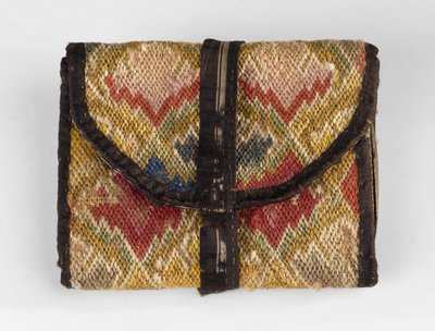 Fickbok, c. 1750-1800 (ull, linne, siden och buckram) av American School