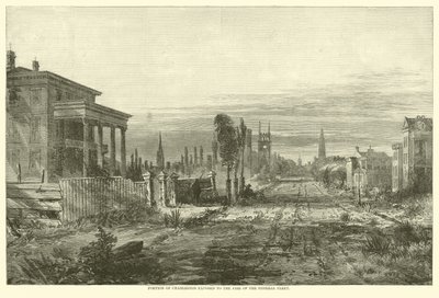 Del av Charleston utsatt för elden från den federala flottan, augusti 1863 av American School