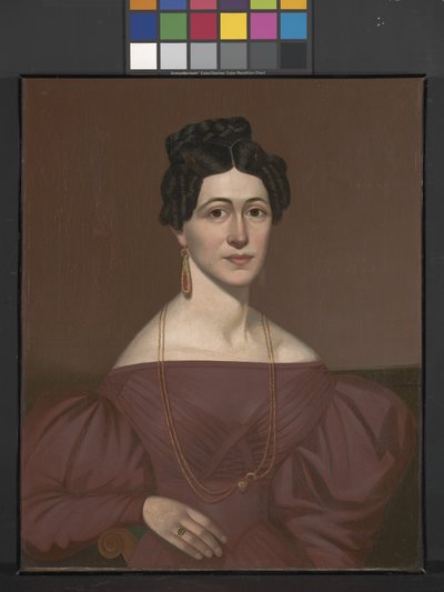 Porträtt av Eliza C. Ayres (olja på duk) av American School