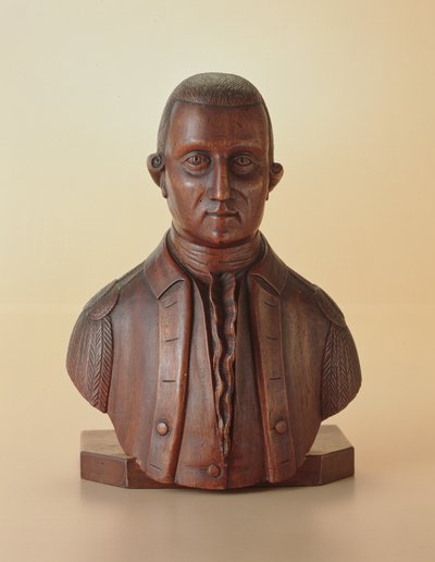 Porträttbyst av George Washington (1732-99) ca 1810 (trä) av American School