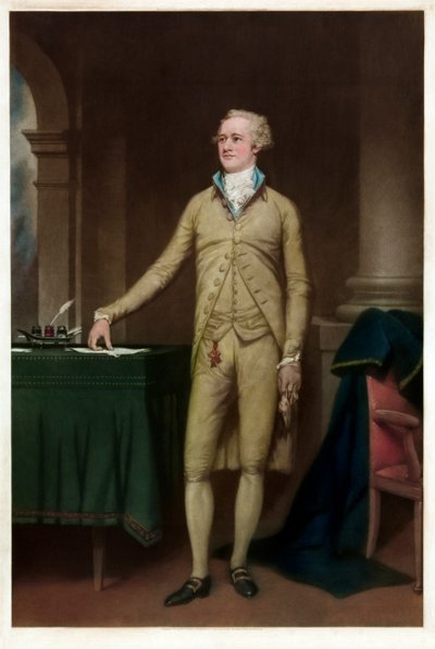 Porträtt av Alexander Hamilton av American School