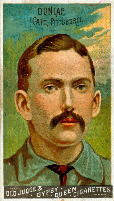 Porträtt av Fred Dunlap, Pittsburgh Alleghenys, 1887 av American School