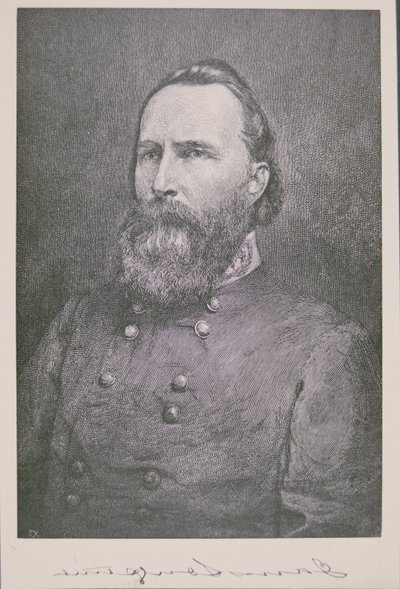 Porträtt av general James Longstreet (1821-1904) (litho) av American School