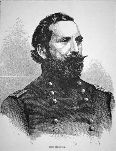 Porträtt av general John Sedgwick (litho) av American School