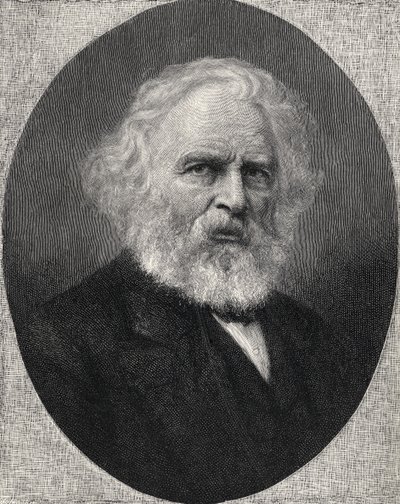 Porträtt av Henry Wadsworth Longfellow, från "The Century Illustrated Monthly Magazine", maj till oktober, 1883 av American School