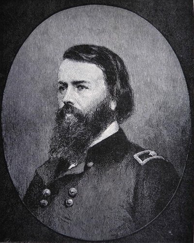 Porträtt av generalmajor John Pope (litho) av American School