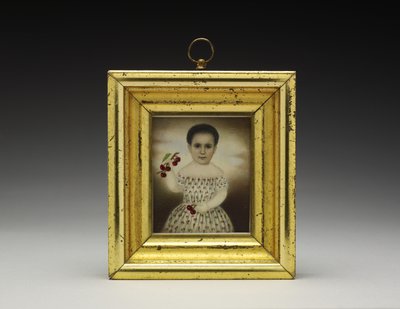 Portrait of a Young Girl, ca 1846 (akvarell på elfenben, trä och glas) av American School