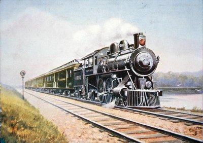 Vykort från Overland Limited från Chicago & North Western Railroad av American School