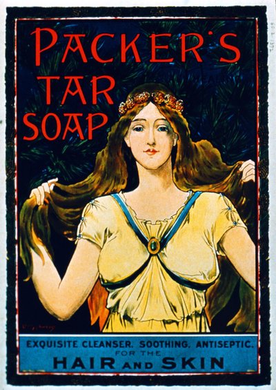 Affisch reklam Packers Tar Soap av American School
