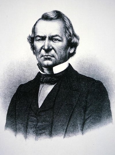 President Andrew Johnson (1808-75) (gravyr) av American School