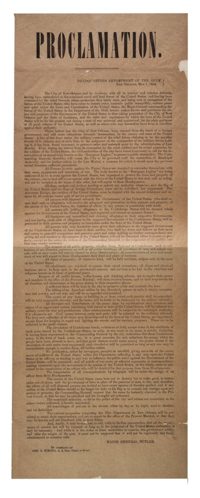 Kungörelsen den 1 maj 1862 av American School