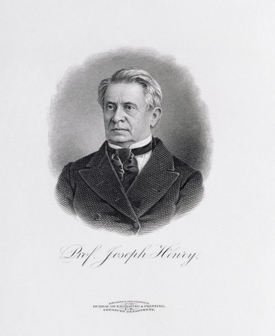 Professor Joseph Henry (1797-1878) från en frontispice till A Memorial of Joseph Henry, Washington, 1880 av American School
