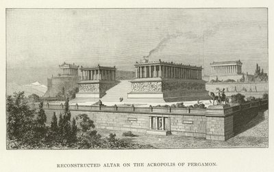 Rekonstruerat altare på Akropolis i Pergamon av American School