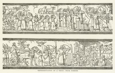 Representation av en belägring; från Nimrud av American School
