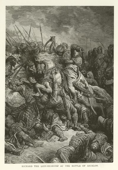 Richard lejonhjärtad i slaget vid Ascalon, 1192 av American School