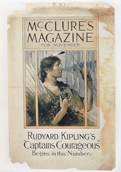 Rudyard Kiplings kapten Courageous i novemberupplagan av Mcclure