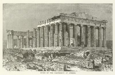 Ruinerna av Parthenon i Aten av American School