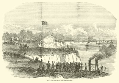 Hälsar flaggan i Port Hudson, juli 1863 av American School