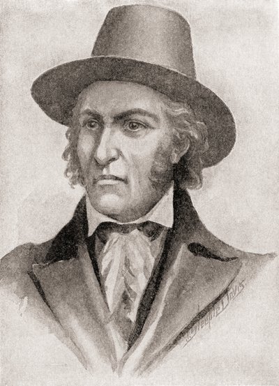 Samuel Chester Reid, befälhavare för en kapare under kriget 1812, från "The History of Our Country", publicerad 1905 (litho) av American School