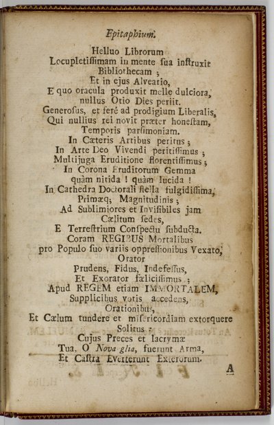 Samuel Mather, Epitafium, 1724 av American School
