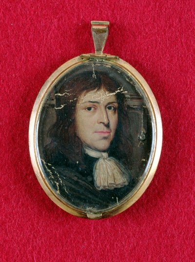 Samuel Parris, ca 1685 (olja på kort) av American School