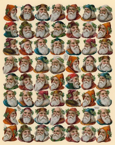 Santa Claus, ark av huvuden av American School