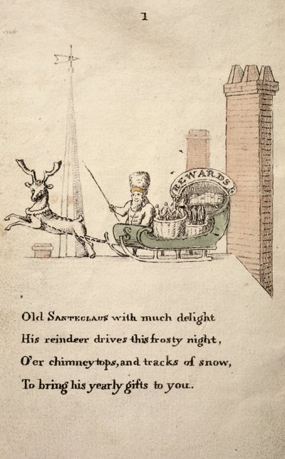 Jultomten med släde och renar, från The Children