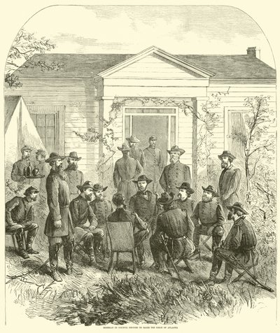 Sherman i rådet beslutar att ta upp belägringen av Atlanta, juli 1864 av American School