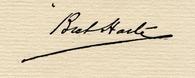 Signatur av Francis Bret Harte (1839-1902) av American School