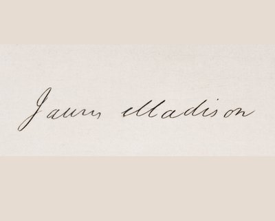 Signatur av James Madison av American School