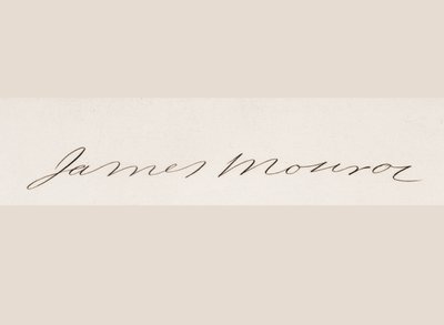 Signatur av James Monroe av American School
