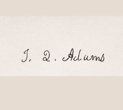 Signatur av John Quincy Adams av American School