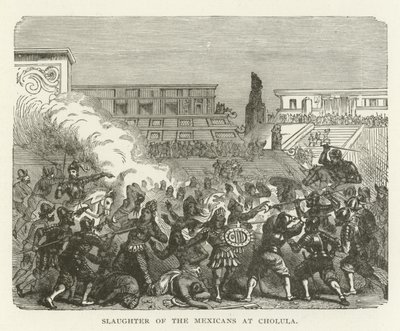 Slakt av mexikanerna vid Cholula av American School