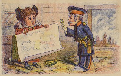 Soldat som läser karta av American School
